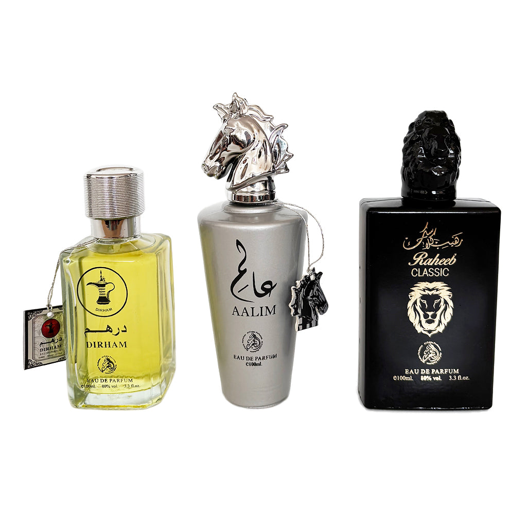 Set 3 Parfumuri Barbati Arabesti 100ML, Raheeb Classic + Dirham + Aalim