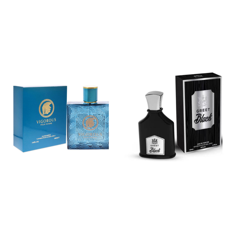 Set 2 Parfumuri pentru Barbati 100ML, Vigorous Men + Greet Black - CasaDeParfumuri