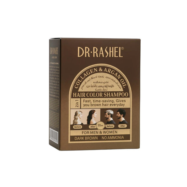 Dr. Rashel Șampon nuanțator pentru păr – șaten închis (25 ml x 10 bucăți)