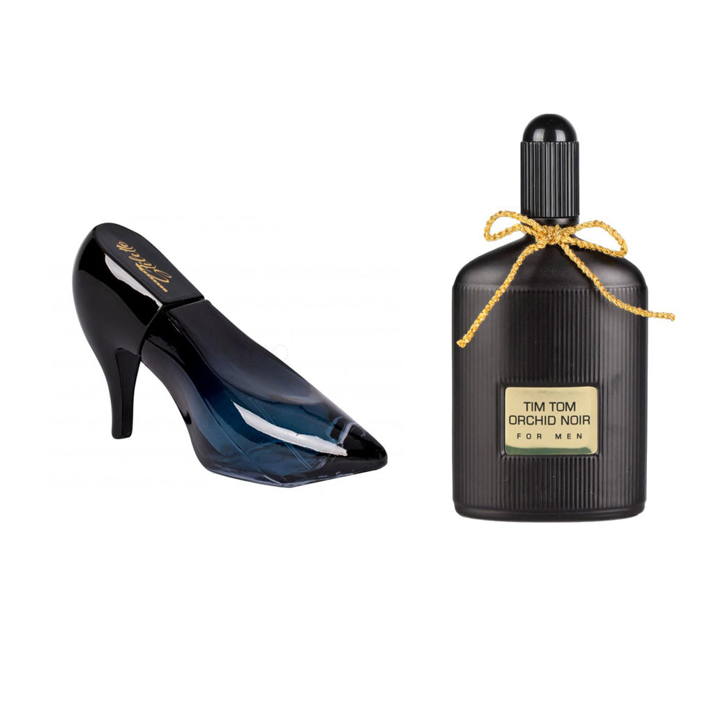 Set 2 Parfumuri (1X Dama 1X Barbatesc)100ML, Tim Tom Orchid Black, Ferrera Stiletto - CasaDeParfumuri