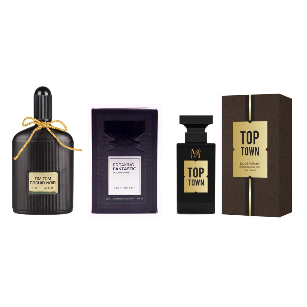 Set 3 Parfumuri pentru Barbati 100 ML, Tim Tom Orchid Black + Freaking Fantastic + Top Town