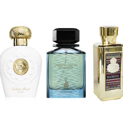 Set 3 Parfumuri pentru Barbati Arabesti 100ML, Opulent Musk + Blue Bomb Extreme + Majestic
