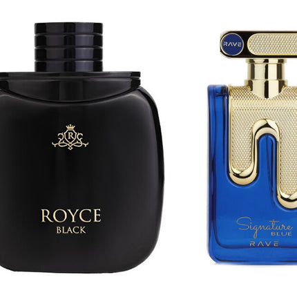 Set de LUX pentru Barbati: Royce Black de la Vurv si Signature Blue de la Rave la 100 ml