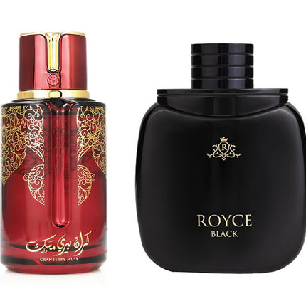 Set Lux Mixt Dama si Barbat: Royce Black de la Vurv si Cranberry Musk de la My Perfumes la 100 ml fiecare