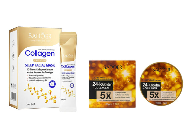 Set Masca Faciala  (20 bucx4ml) si Plasturi Ochi Ambalate individual 80 buc.