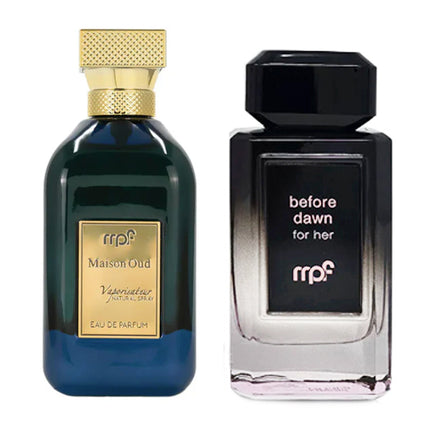 Set 2 Parfumuri Barbat si Dama Arabesti 100ML, Maison Oud + Before Dawn For Her