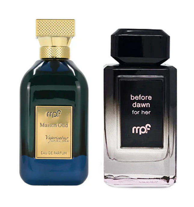 Set 2 Parfumuri Barbat si Dama Arabesti 100ML, Maison Oud + Before Dawn For Her